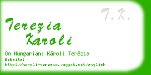 terezia karoli business card